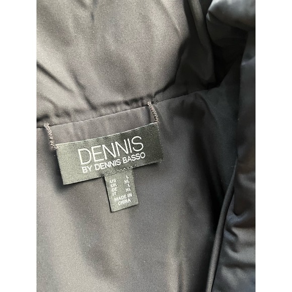 Dennis Basso Reversible Print to Solid Water Resistant Jacket NWOT BLK/ST SIZE L - Picture 4 of 7